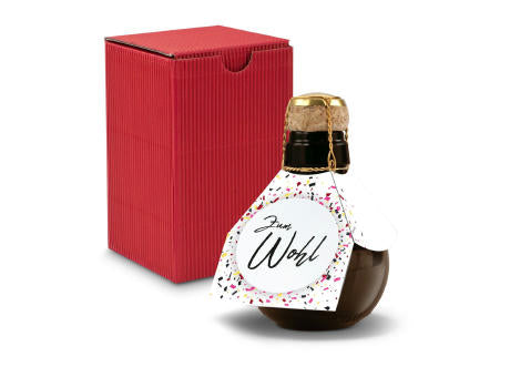 Kleinste Sektflasche der Welt! Zum Wohl - Inklusive Geschenkkarton in Gelb, 125 ml