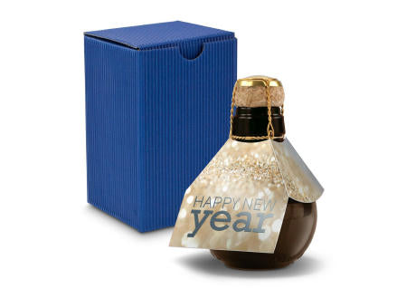 Kleinste Sektflasche der Welt! Happy New Year - Inklusive Geschenkkarton in Gelb, 125 ml