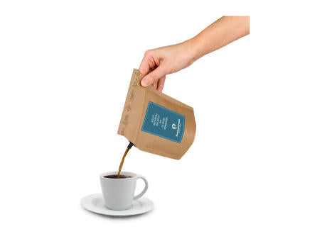 Geschenkartikel / Präsentartikel: Fußball-EM Team Deutschland Wachmacher, wiederverwendbarer Brühbeutel mit Fairtrade Kaffee