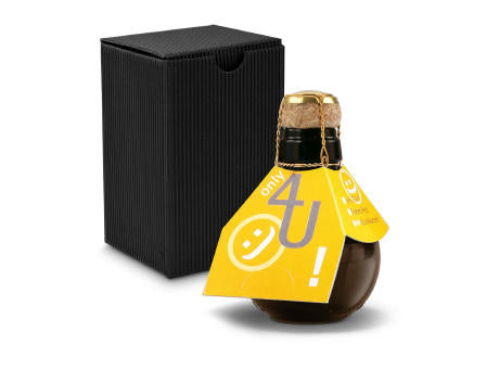 Kleinste Sektflasche der Welt! Only 4 u - Inklusive Geschenkkarton in Gelb, 125 ml
