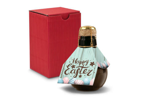 Kleinste Sektflasche der Welt! Happy Easter - Inklusive Geschenkkarton in Gelb, 125 ml
