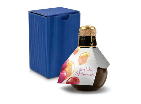 Kleinste Sektflasche der Welt! Herzlichen Glückwunsch - Inklusive Geschenkkarton in Gelb, 125 ml