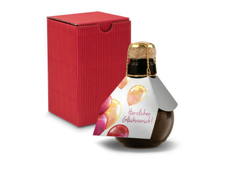 Kleinste Sektflasche der Welt! Herzlichen Glückwunsch - Inklusive Geschenkkarton in Gelb, 125 ml