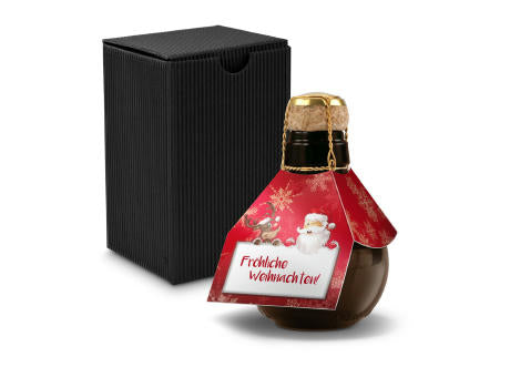Kleinste Sektflasche der Welt! Fröhliche Weihnachten - Inklusive Geschenkkarton in Gelb, 125 ml