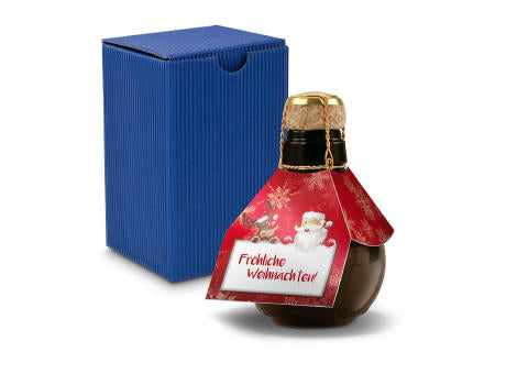 Kleinste Sektflasche der Welt! Fröhliche Weihnachten - Inklusive Geschenkkarton in Gelb, 125 ml
