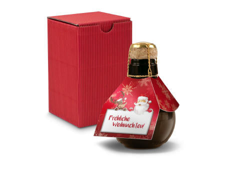 Kleinste Sektflasche der Welt! Fröhliche Weihnachten - Inklusive Geschenkkarton in Gelb, 125 ml