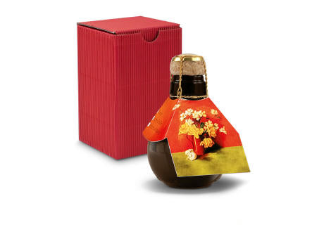 Kleinste Sektflasche der Welt! Blumengesteck - Inklusive Geschenkkarton in Gelb, 125 ml