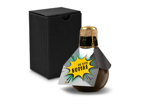Kleinste Sektflasche der Welt! Du bist Bombe - Inklusive Geschenkkarton in Gelb, 125 ml