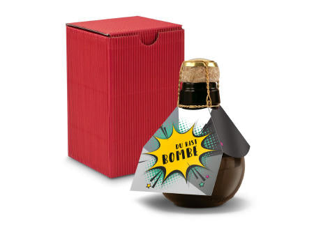 Kleinste Sektflasche der Welt! Du bist Bombe - Inklusive Geschenkkarton in Gelb, 125 ml