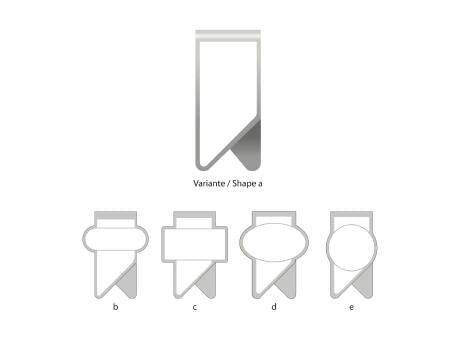 ROMINOX® Mehrweg-Büroklammer X Clip Variante A, idealer Mailingartikel für Dokumente, bis zu 12 Seiten Klemmkraft