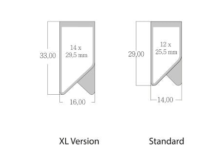 ROMINOX® Mehrweg-Büroklammer X Clip Variante A, idealer Mailingartikel für Dokumente, bis zu 12 Seiten Klemmkraft
