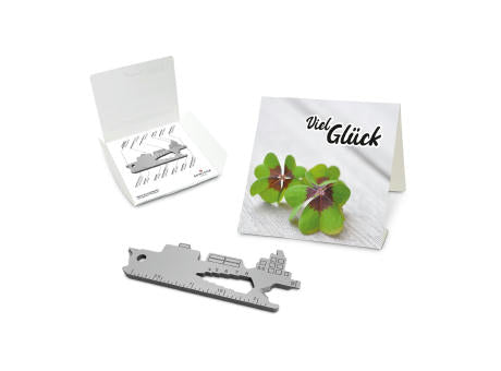 Geschenkartikel: ROMINOX® Key Tool Truck / LKW (22 Funktionen) im Motiv-Mäppchen Viel Glück