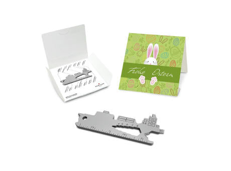 Geschenkartikel: ROMINOX® Key Tool Truck / LKW (22 Funktionen) im Motiv-Mäppchen Osterhase