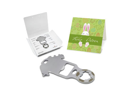 Geschenkartikel: ROMINOX® Key Tool Truck / LKW (22 Funktionen) im Motiv-Mäppchen Osterhase