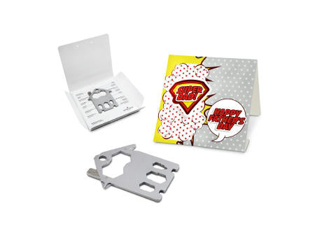 Geschenkartikel: ROMINOX® Key Tool Truck / LKW (22 Funktionen) im Motiv-Mäppchen Super Dad