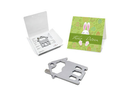 Geschenkartikel: ROMINOX® Key Tool Truck / LKW (22 Funktionen) im Motiv-Mäppchen Osterhase