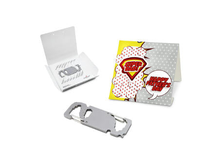 Geschenkartikel: ROMINOX® Key Tool Truck / LKW (22 Funktionen) im Motiv-Mäppchen Super Dad