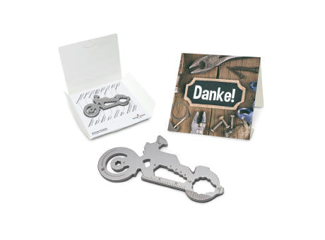 Geschenkartikel: ROMINOX® Key Tool Truck / LKW (22 Funktionen) im Motiv-Mäppchen Danke