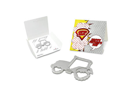 Geschenkartikel: ROMINOX® Key Tool Truck / LKW (22 Funktionen) im Motiv-Mäppchen Super Dad