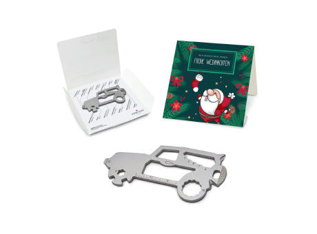 Geschenkartikel: ROMINOX® Key Tool Truck / LKW (22 Funktionen) im Motiv-Mäppchen Frohe Weihnachten