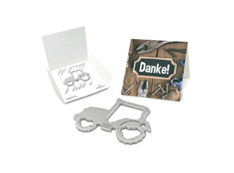Geschenkartikel: ROMINOX® Key Tool Truck / LKW (22 Funktionen) im Motiv-Mäppchen Danke