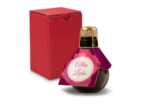 Kleinste Sektflasche der Welt! Alles Liebe - Inklusive Geschenkkarton in Gelb, 125 ml