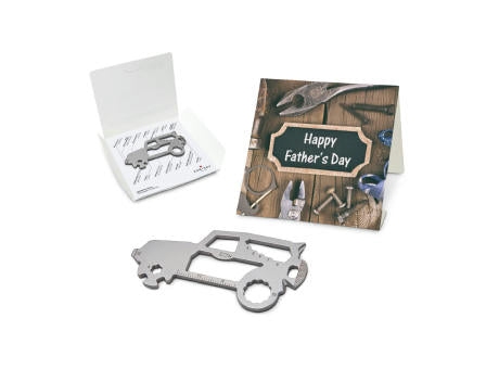Geschenkartikel: ROMINOX® Key Tool Truck / LKW (22 Funktionen) im Motiv-Mäppchen Happy Father's Day