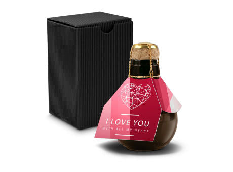 Kleinste Sektflasche der Welt! I love u - Inklusive Geschenkkarton in Gelb, 125 ml