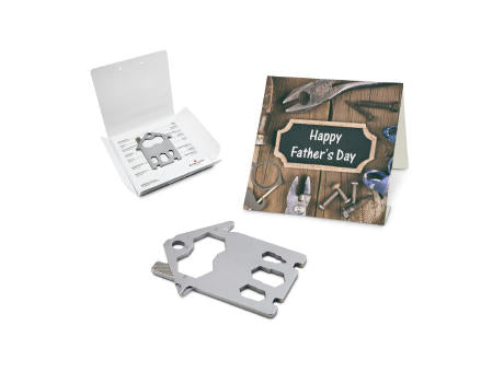 Geschenkartikel: ROMINOX® Key Tool Truck / LKW (22 Funktionen) im Motiv-Mäppchen Happy Father's Day