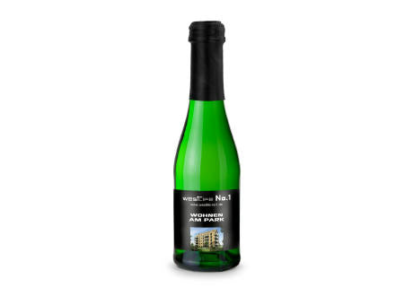 Sekt Cuvée Piccolo - Flasche grün - Kapselfarbe Gold, 0,2 l