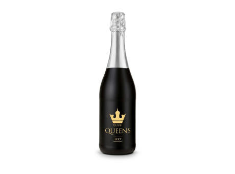 Sekt Cuvée - Flasche schwarz - Kapselfarbe Gold, 0,75 l