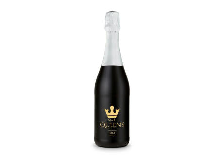 Sekt Cuvée - Flasche schwarz - Kapselfarbe Gold, 0,75 l