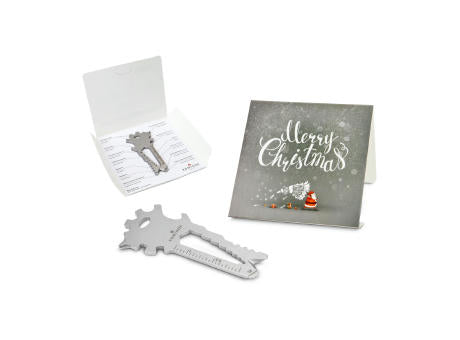 Geschenkartikel: ROMINOX® Key Tool Truck / LKW (22 Funktionen) im Motiv-Mäppchen Merry Christmas