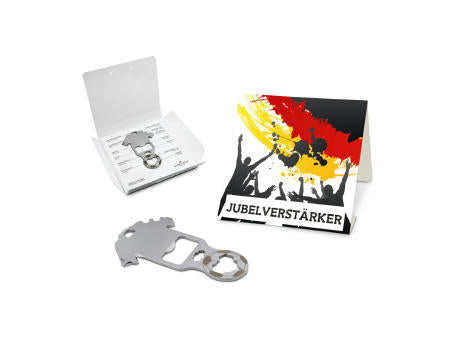 Geschenkartikel: ROMINOX® Key Tool Truck / LKW (22 Funktionen) im Motiv-Mäppchen Deutschland Fan Jubelverstärker