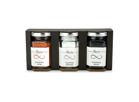 Geschenkartikel / Präsentartikel: Meersalze, Dreier-Set mit insgesamt 270 g