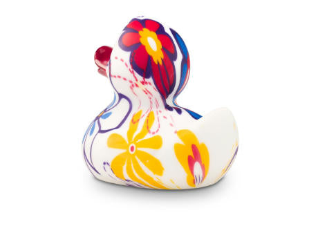 Werbeente Bea Blütenkleid, ca. 8 cm