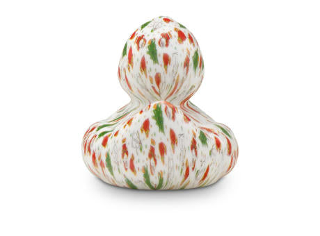 Werbeente Torsten Tannenbaum mit grünem Schnabel, ca. 8 cm