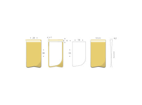 ROMINOX® Mehrweg-Büroklammer Prime Clip Gold XL, idealer Mailingartikel für Dokumente, bis zu 25 Seitem Klemmkraft