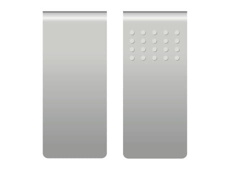 ROMINOX® Mehrweg-Büroklammer Straight Clip XL mit Noppen, idealer Mailingartikel für Dokumente, bis zu 35 Seiten Klemmkraft