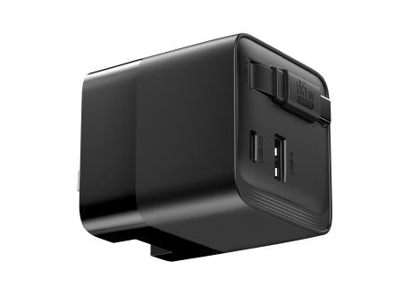 Urban Vitamin Mendocino 65W GaN-Charger mit einziehb. Kabel