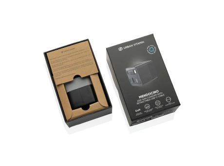 Urban Vitamin Mendocino 65W GaN-Charger mit einziehb. Kabel
