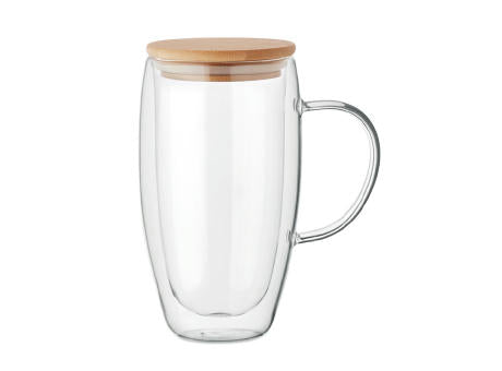 Doppelwandiger Glasbecher 450ml