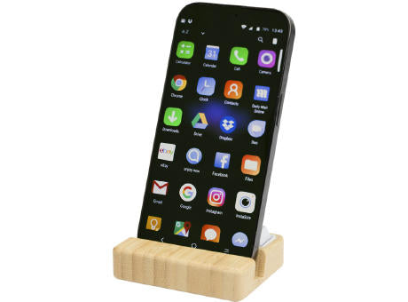 Algol Smartphonehalterung aus recyceltem Kunststoff mit Fidget-Toy mit Bambusdetails