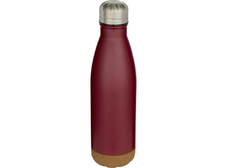 Cove 500 ml doppelwandige, vakuumisolierte Trinkflasche aus Edelstahl mit Korkdetails