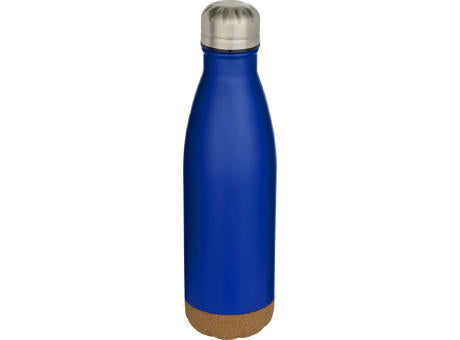 Cove 500 ml doppelwandige, vakuumisolierte Trinkflasche aus Edelstahl mit Korkdetails