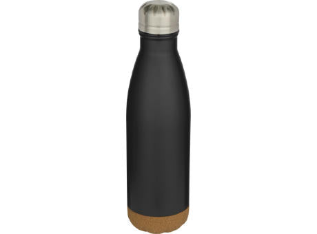 Cove 500 ml doppelwandige, vakuumisolierte Trinkflasche aus Edelstahl mit Korkdetails
