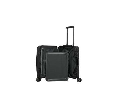 travelite NEXT Trolley 4-Rollen S Front Pocket Black