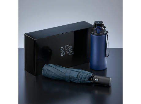 Primo Everyday Set: Wasserflasche 550 ml & vollautomatischer Harvard-Schirm