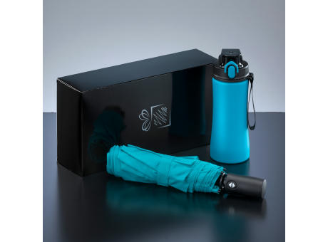 Primo Everyday Set: Wasserflasche 550 ml & vollautomatischer Harvard-Schirm