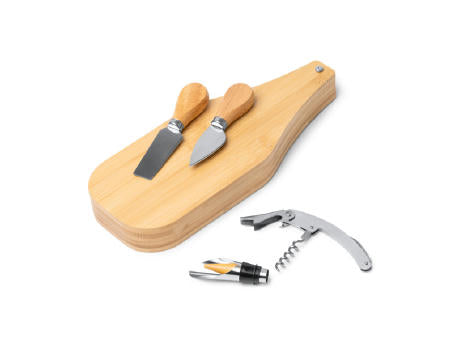 CHEESE/WINE SET GAUDA GREIGE